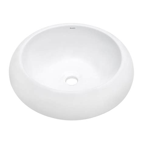 Want to shop bathroom vanities nearby? Ruvati 18 inch Round Bathroom Vessel Sink White Above ...