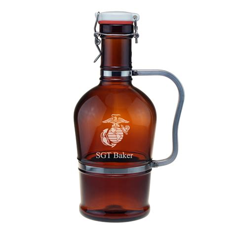 Amber Glass Beer Growler With Ega The Marine Shop