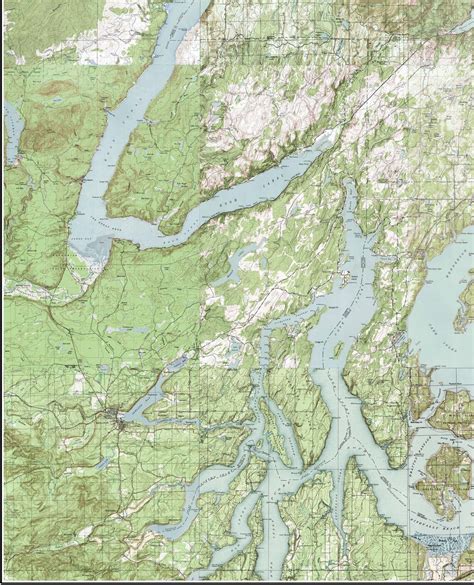 Puget Sound Ca 1940 Usgs Old Topographic Map Custom Etsyde