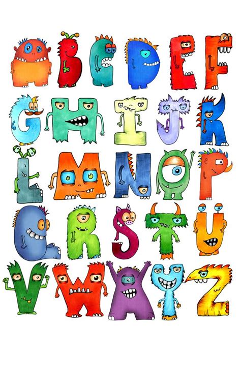 Monster Alphabet Hand Lettering Alphabet Creative Lettering