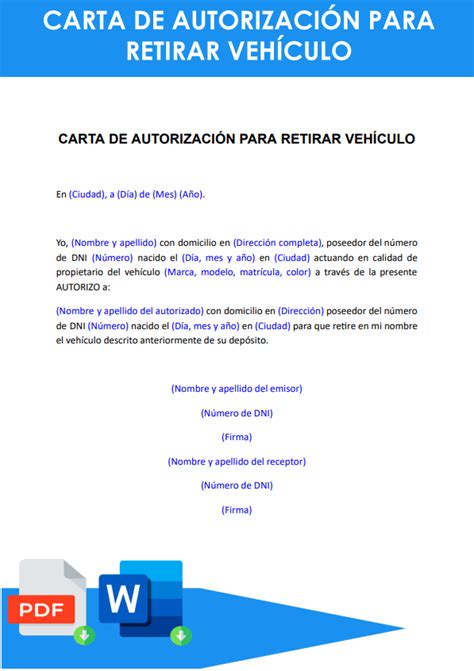 Introducir Imagen Modelo De Carta De Autorizacion Para Retirar Vehiculo Abzlocal Mx