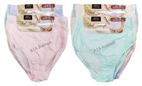 6 Pack Ladies Briefs Maxi 100 Cotton Full Comfort Fit Underwear