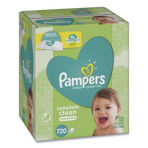 Pampers Complete Clean Baby Wipes 1 Ply Baby Fresh 7 X 68 White