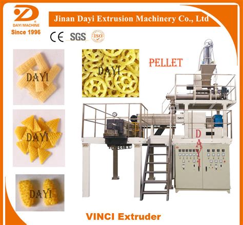 China 2d And 3d Food Machine Snack Extruder Snack Pellet Production Line With Packing Machine