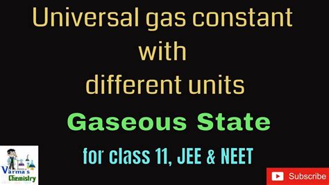 Therefore, the gas constant can be used to convert the physical measurements of gas into different unit systems. Universal gas constant with different units - YouTube