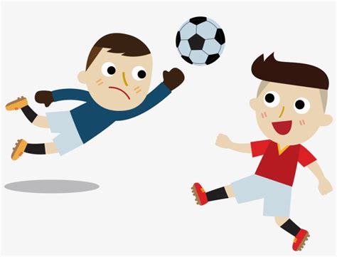 Football Cartoon Illustration Kids Playing Soccer Animation Png Png