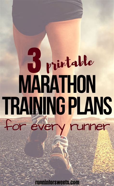 3 Marathon Training Plans For Every Runner Runnin For Sweets