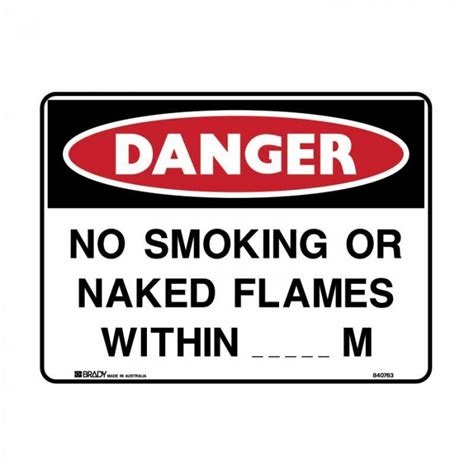 Danger Sign No Smoking Or Naked Flames Within M Metal H Mm X W Mm