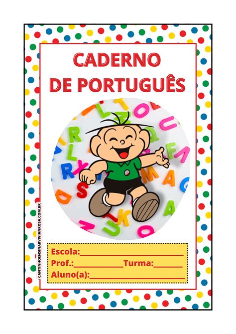 Capas Para Cadernos De PortuguÊs MatemÁtica CiÊncias HistÓria E