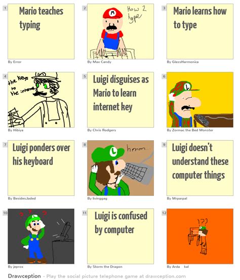 Mario Teaches Typing Drawception