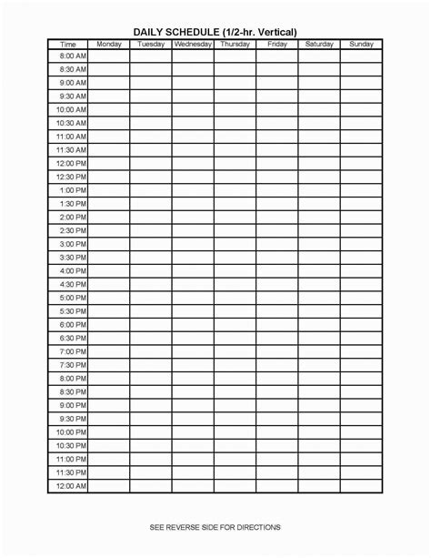 Weekly Hourly Schedule Template Pdf Pdf Template