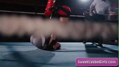 Sexy Lesbo Sluts Ariel X Sinn Sage Fight Hardcore Style In The Wrestling Ring And Get Horny