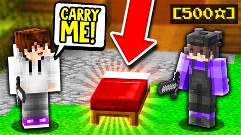 Carried By A 500 Star ⭐ In Minecraft Bed Wars Youtube