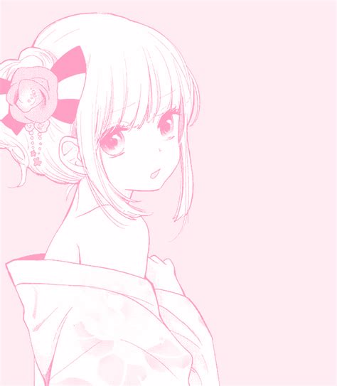 Tumblr Post Notmine  Pink Love Blushing Anime Girl