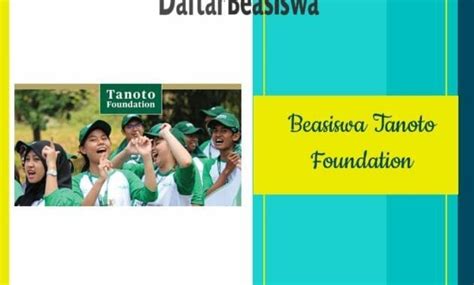 Beasiswa Tanoto Foundation Program Teladan 2022 2023