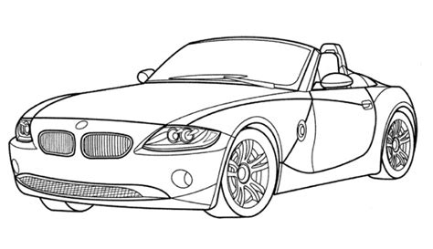 Coloriage voiture de course à imprimer ️ dessin de voiture de course à colorier ️ fan de course et de vitesse 🏎️ ? Coloriage Voiture BMW décapotable dessin gratuit à imprimer