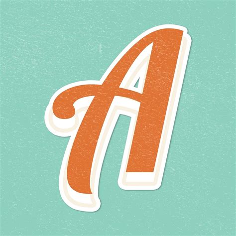 Retro Letter A Bold Typography Free Image By Jingpixar