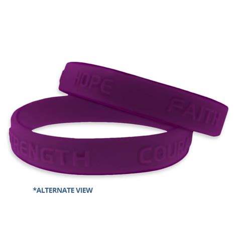 Pinmart Purple Domestic Violence Awareness Rubber Bracelet Walmart
