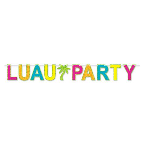glitter print luau party streamer 8 25in x 7ft each party savers