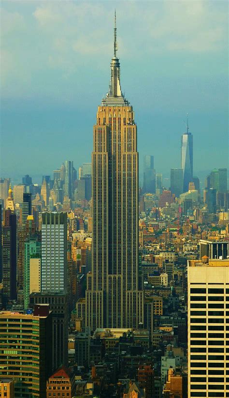 Baggrunde By Bybilledet Skyline Skyskraber Aften Tårn New York