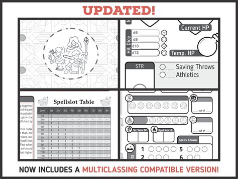 Bard Character Sheet For Dnd 5e Form Fillable Pdf Dungeons And Dragons Printable Character