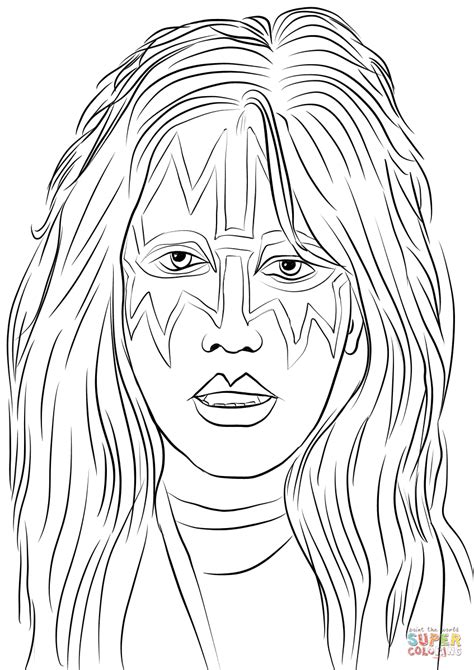 Kiss Rock Band Coloring Pages Sketch Coloring Page