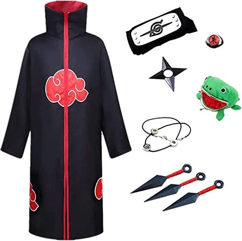 Fanforty Unisex Anime Naruto Akatsuki Cloak Cosplay Costume
