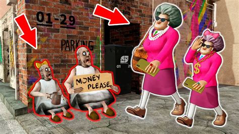 Poor Granny Vs Rich Scary Teacher Funny Horror Animation Parody P