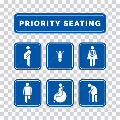 Premium Vector Priority Seating Sign Design Vector Illustration