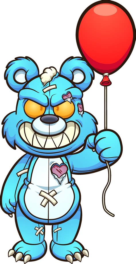 Evil Bear With Balloon 2089635 Vector Art At Vecteezy