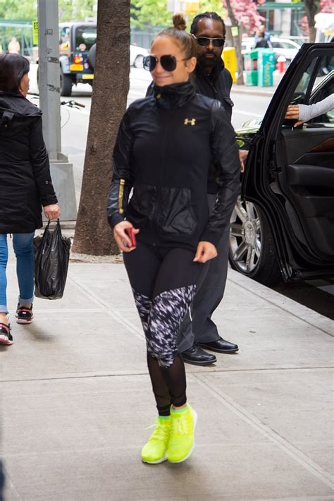 Jennifer Lopezs Neon Sneakers May 2017 Pictures Popsugar Latina Photo 4