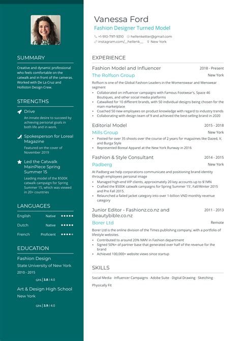 5 Model Resume Examples And Guide For 2023