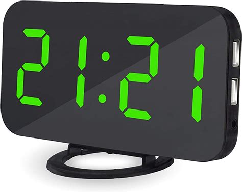 Opopark Digital Alarm Clock With Usb Charger Ports Modern