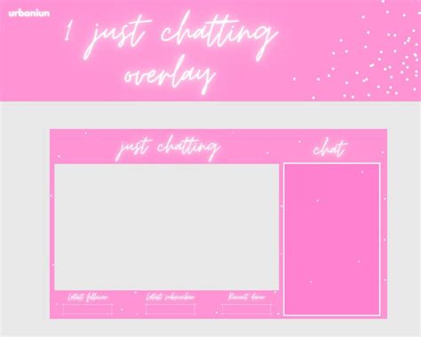 Pink Twitch Overlay Package Animated Kawaii Stream Package Etsy