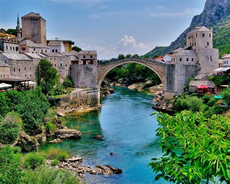 Old Bridge Area Of The Old City Of Mostar Most Beautiful Places In