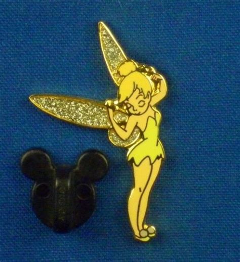 Tinker Bell With Sparkle Wings Gold Trim And Back Disney Pin 5022 Ebay