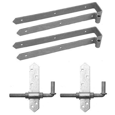 Inch Double Strap Hinge Set Gate Galvanised Fixing Field Wooden Kit ￡7