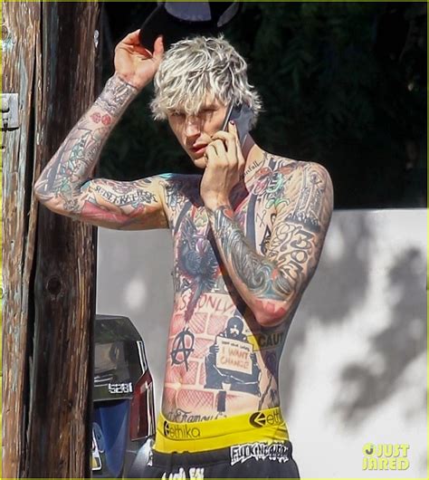 Colson baker is better known by his stage name machine gun kelly. Machine Gun Kelly Shows Off Fully Tattooed Torso While ...