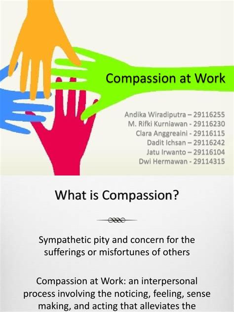 Compassion At Work Compassion Sympathy
