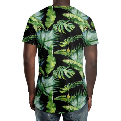 Camiseta Masculina Folhas Tropicais Estampa Digital Elo7