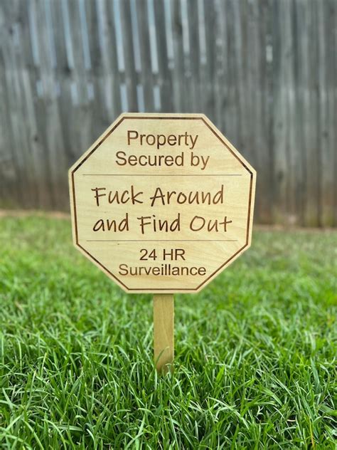 Outdoor Décor Yard Signs Fafo Surveillance Security Yard Sign Outdoor Security Sign Protected By