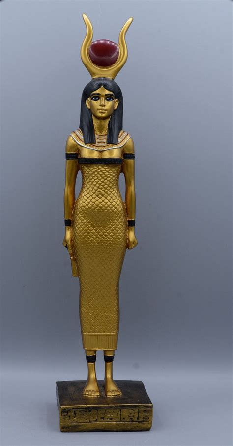 unique egyptian goddess hathor hand carved made in egypt