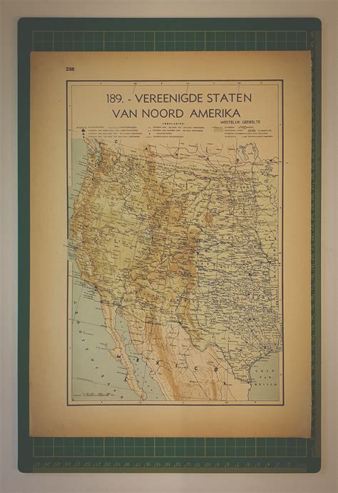 1941 Vintage West Usa Map