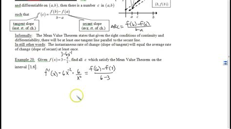 Mean Value Theorem - YouTube
