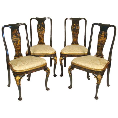 Set Of 4 Chinoiserie Decorated Chairs At 1stdibs
