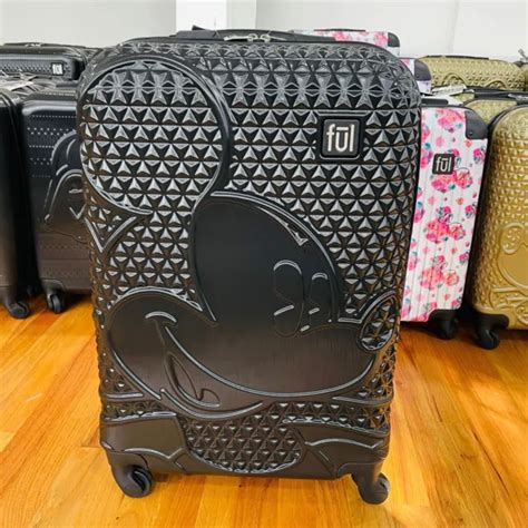 disney mickey mouse black spinner ful suitcase hard luggage 25 ll 120 92 picclick
