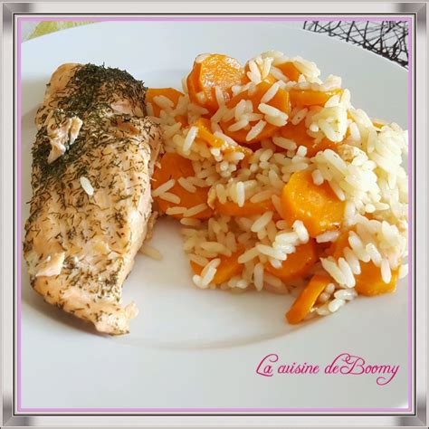 Pavé de saumon et son riz aux carottes Cookeo La cuisine de Boomy