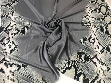 Snakeskin Silk Fabrichaute Couture Fabricsnake Silk Etsy