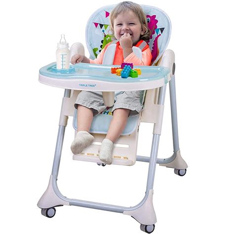High Chair Foldable Baby Dining Chair For Infant And Toddler With Five