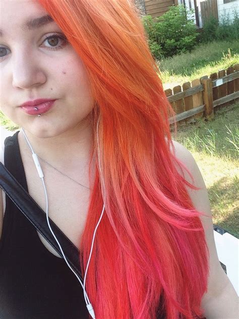 Red Orange Pink Hair Is My New Favorite Woodland Pixie Pink And